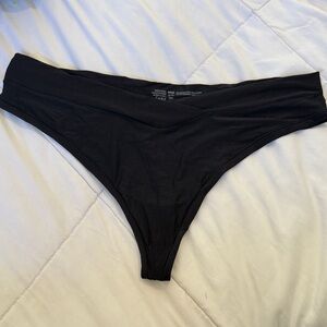 aerie Black Thong Bikini Bottom